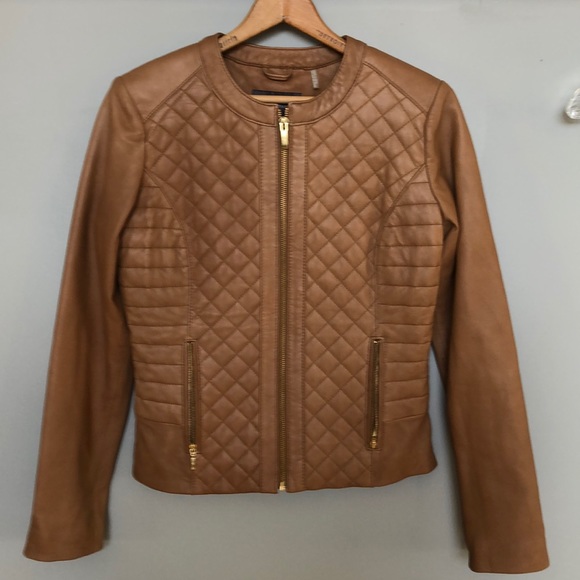 Cole Haan Jackets & Blazers - NWOT Cole Haan Leather Jacket street style pic🌈